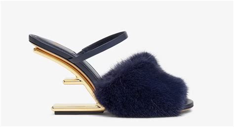 fendi mink fur sandals|$1850 Fendi First Mink Fur Diagonal F Heel Slip on Sandals.